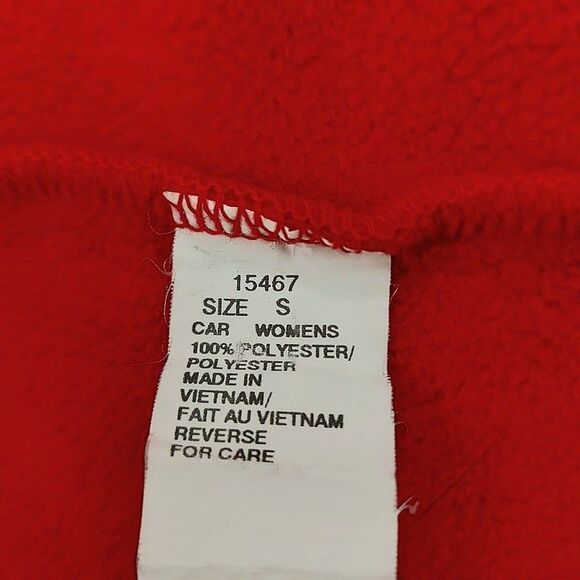 Woolrich Fleece Vest Womens Small Red Full Zip High Neck Lightweight Cozy Warm - Picture 10 of 10